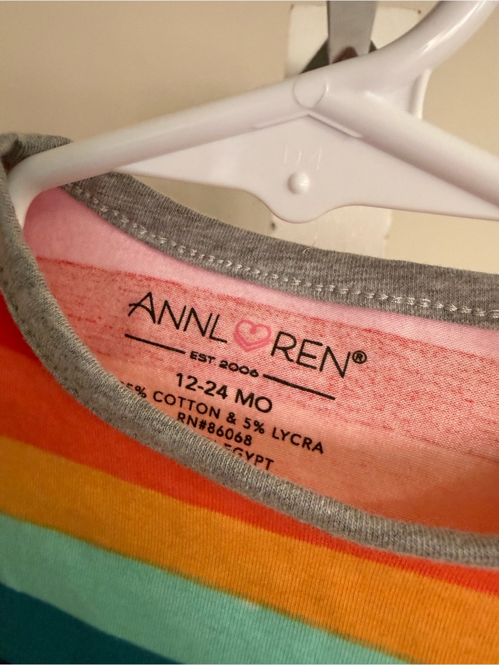 NWT Ann Loren Rainbow Striped Shirt - Picture 6 of 7